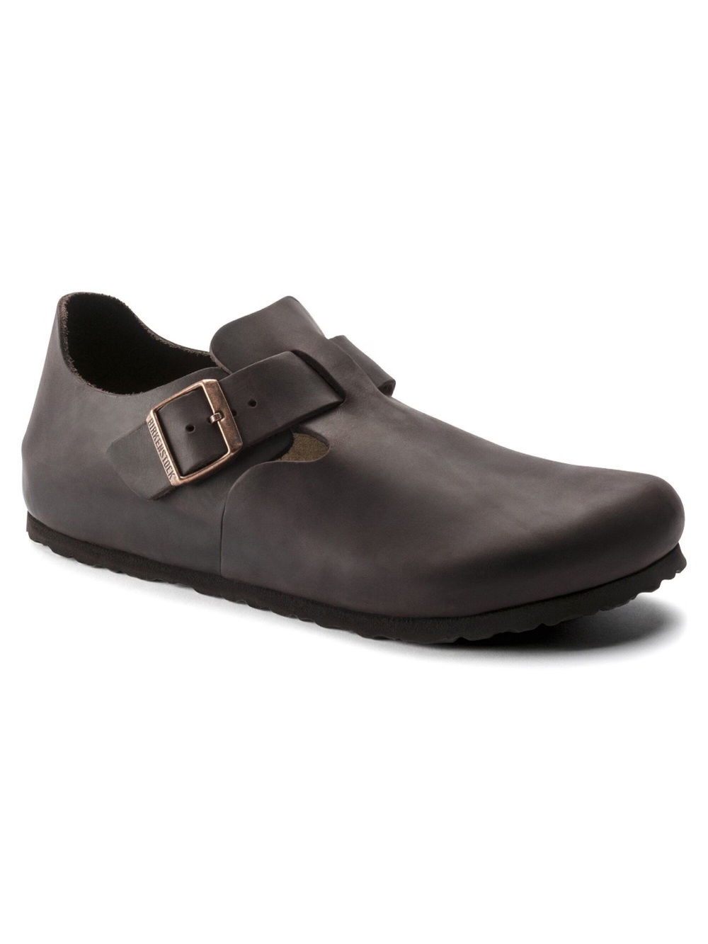 Men’s Birkenstock London Dark Brown Single-Buckle Slip-On Loafer